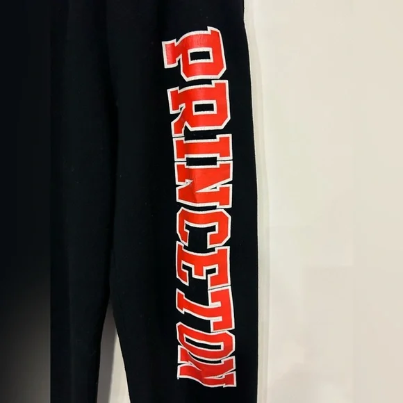 Champion Eco Fleece Princeton University Sweatpant Black Collegiate Comfort Sz S - Picture 2 of 6
